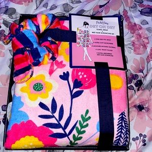 Microfiber towel wrap & wet hair scrunchie set